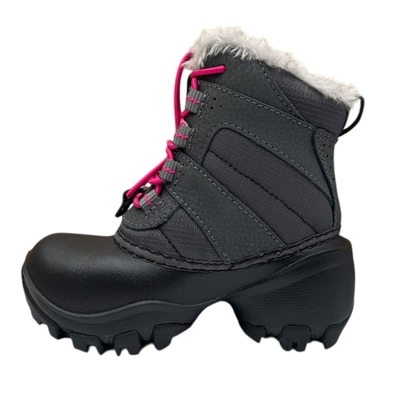 Columbia Rope Tow III Toddler Girls Waterproof Snow Boots Size 8 Pink Gray Black - Picture 4 of 12